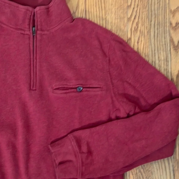 Pedlenton Quarter Zip Sweater Rust Red Men’s Size Medium - Picture 4 of 6